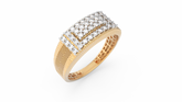18K Gold & Diamond Ring For Men KRC60132